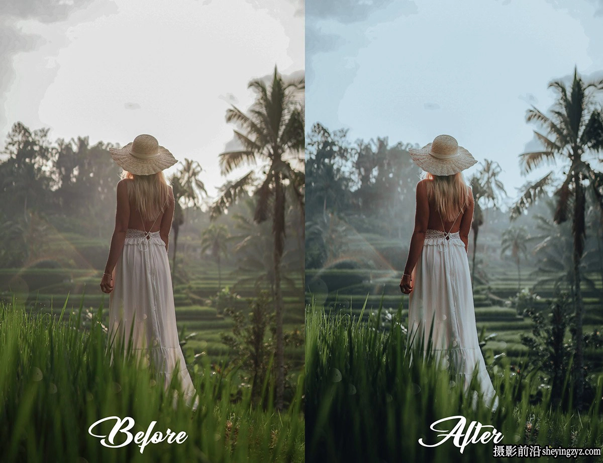 无人机航拍黑暗电影风光LR预设 MePresets-Cinematic Green Presets