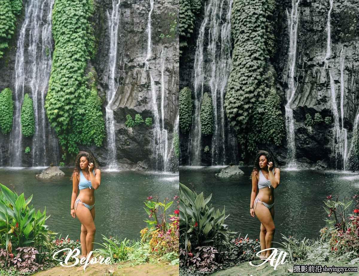 无人机航拍黑暗电影风光LR预设 MePresets-Cinematic Green Presets