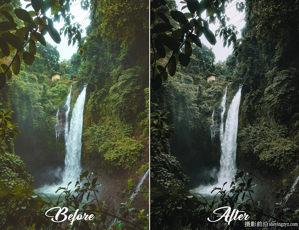 无人机航拍黑暗电影风光LR预设 MePresets-Cinematic Green Presets