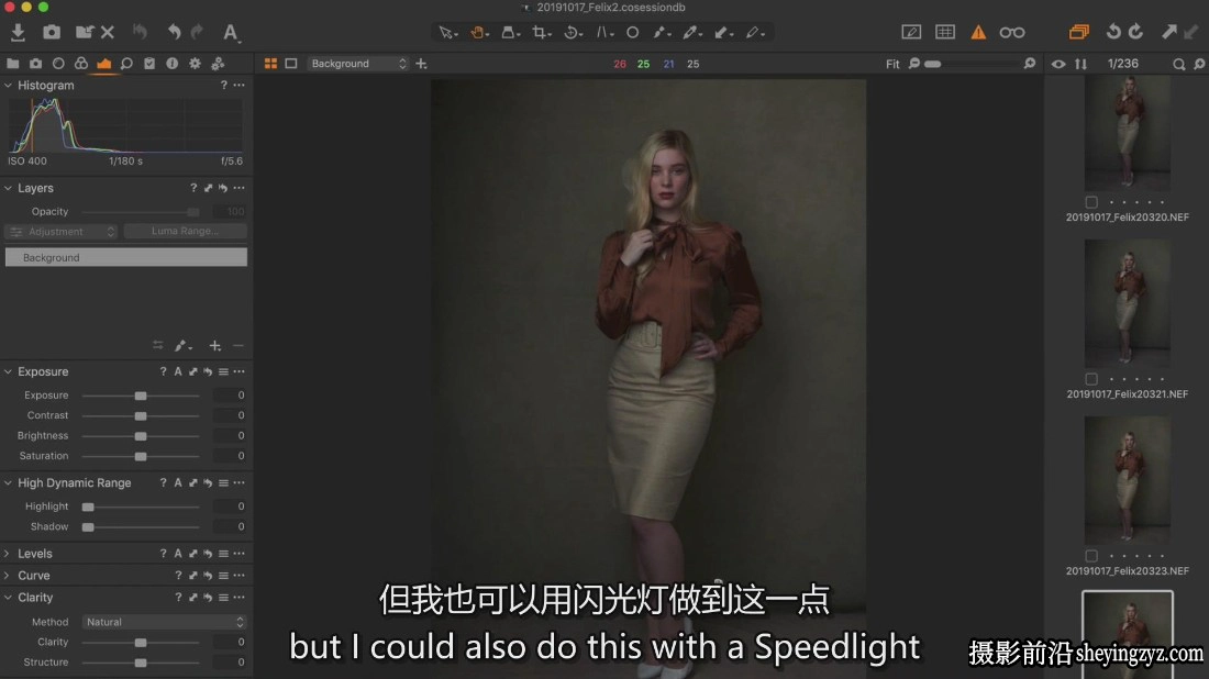 摄影师Felix Kunze现场布光系列一盏灯人像布光教程-中英字幕