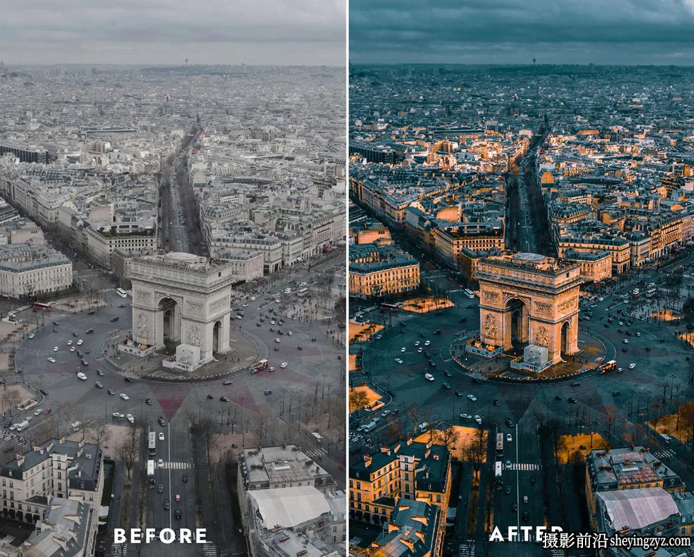 城市无人机航拍黑金电影风光LR预设及LUT预设 URBAN DRONE PRESETS