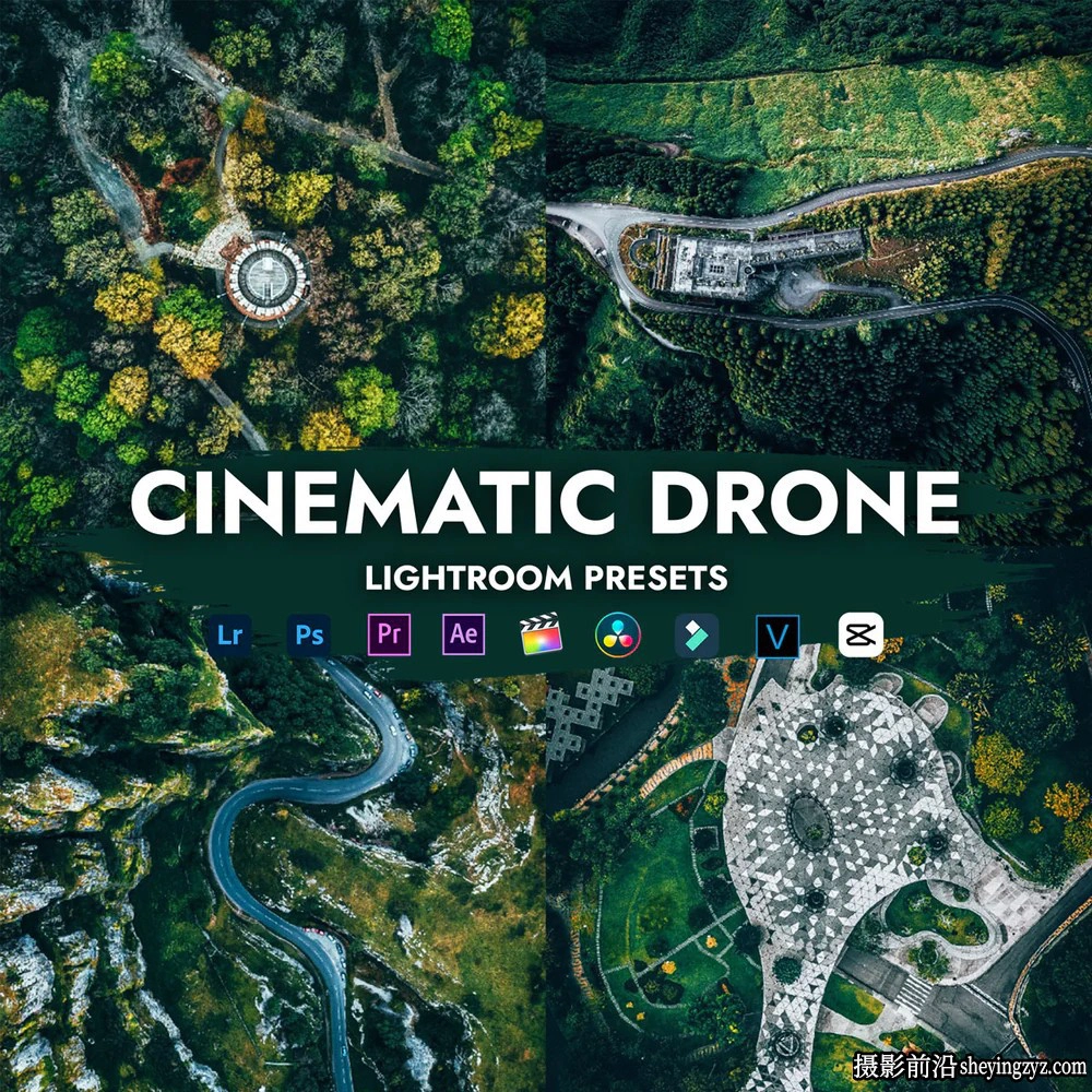电影风光无人机航拍LR预设级LUT预设 CINEMATIC DRONE PRESETS
