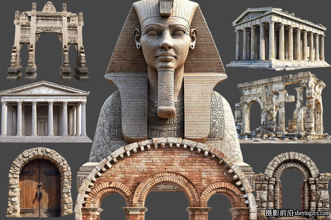 古代西方大型建筑与雕塑PNG透明免扣素材 37xPNG