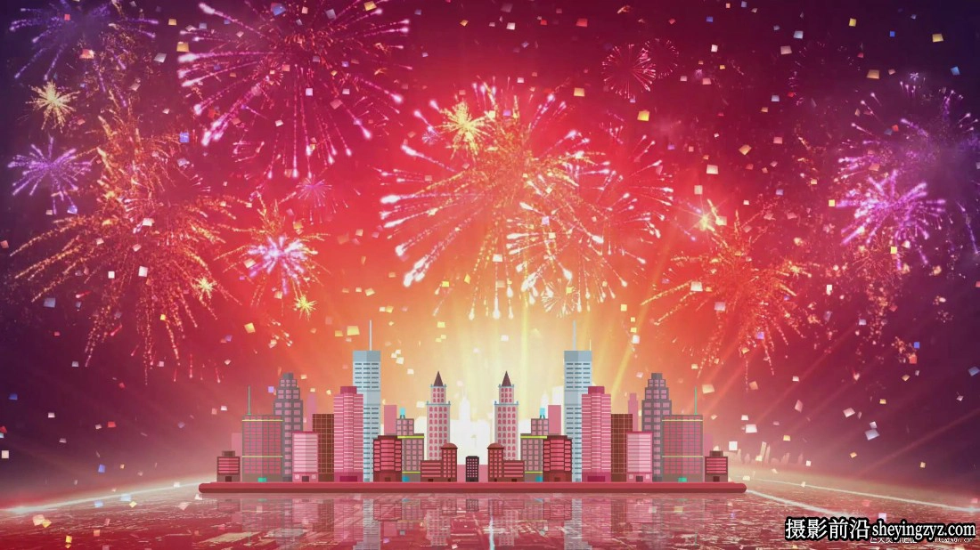 38种4K新年元旦节日烟花烟火高清背景LED视频素材