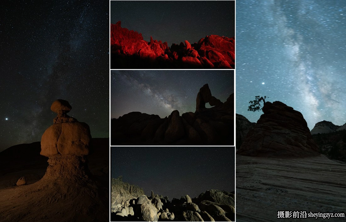325张星空银河堆栈星轨合成夜景风光后期修图RAW原图素材