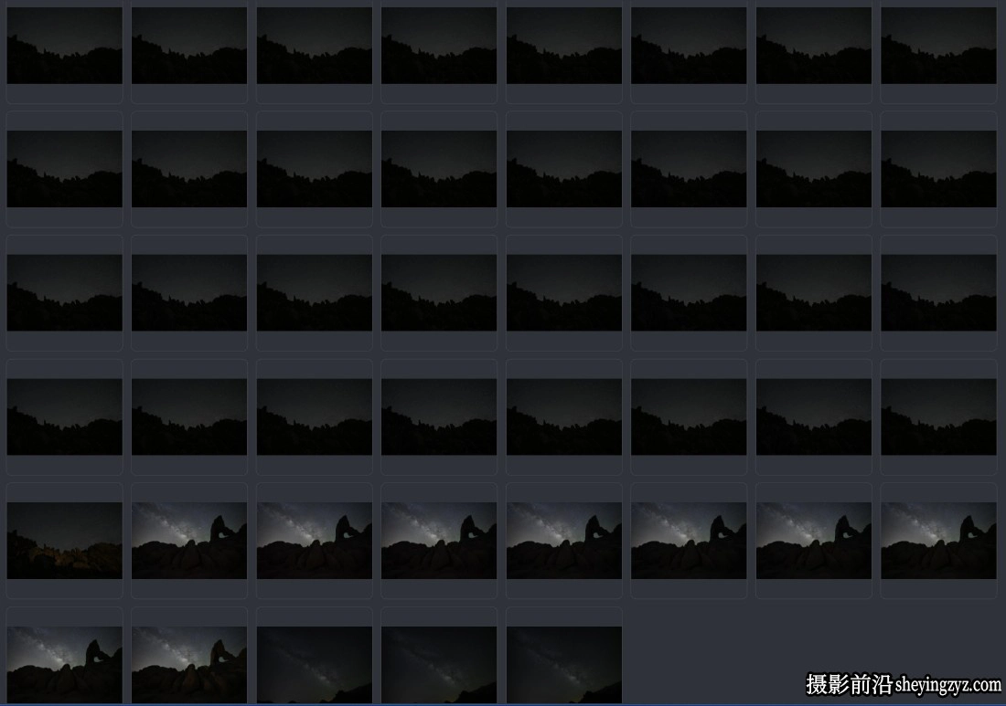 325张星空银河堆栈星轨合成夜景风光后期修图RAW原图素材