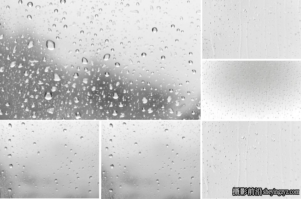 玻璃上的雨水雨滴水珠滑落高清PNG透明免扣素材25xPNG