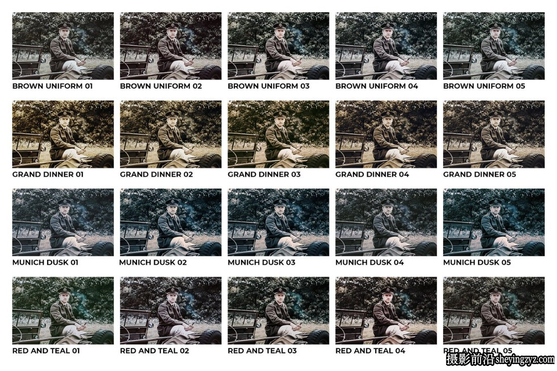 20种慕尼黑1938电影色彩LR预设LUT预设 Munich 1938 Presets and LUTs