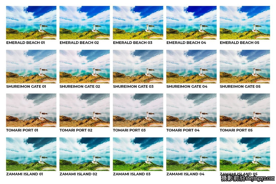 20种日本冲绳旅拍风光LR预设及LUT以上 20 Okinawa Presets and LUTs
