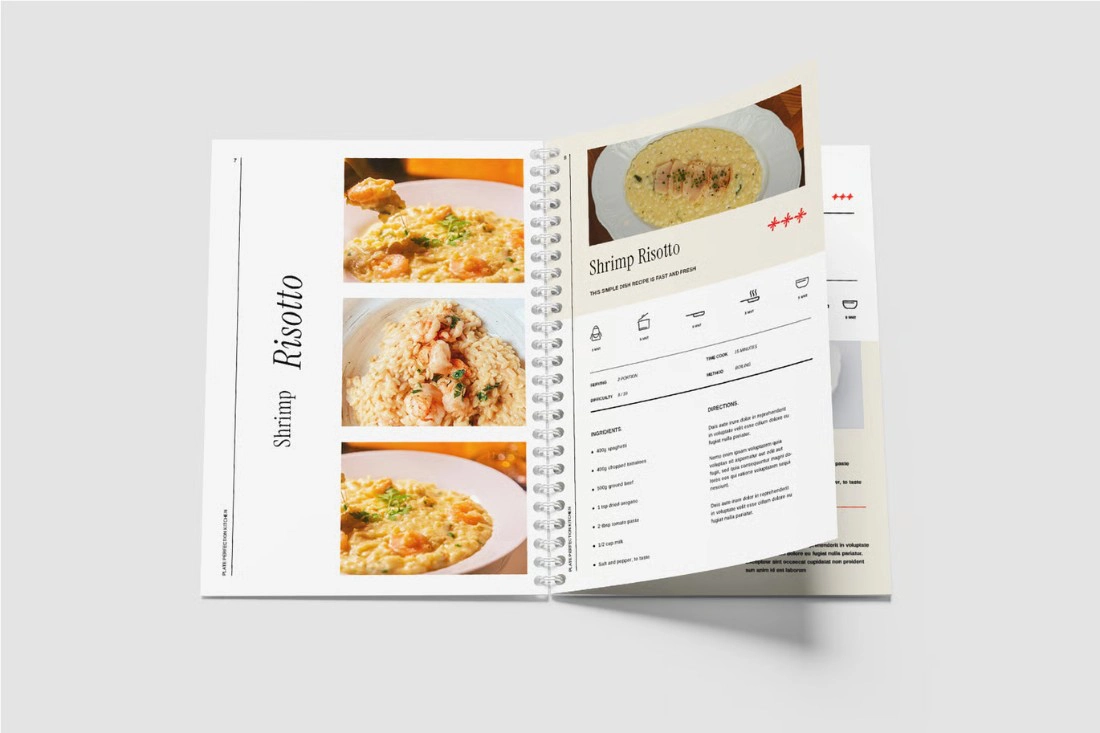 美学烹饪书/食谱InDesign模板