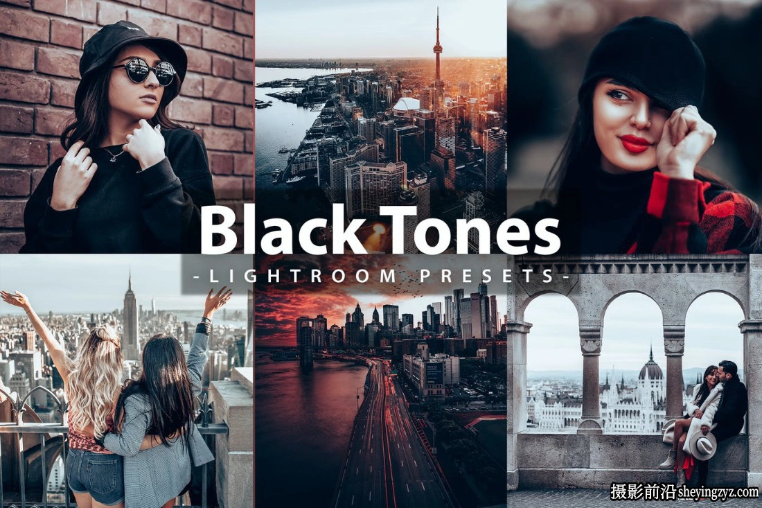 黑暗情绪色彩调色LR预设手机lr预设 Black Tones Lightroom Preset