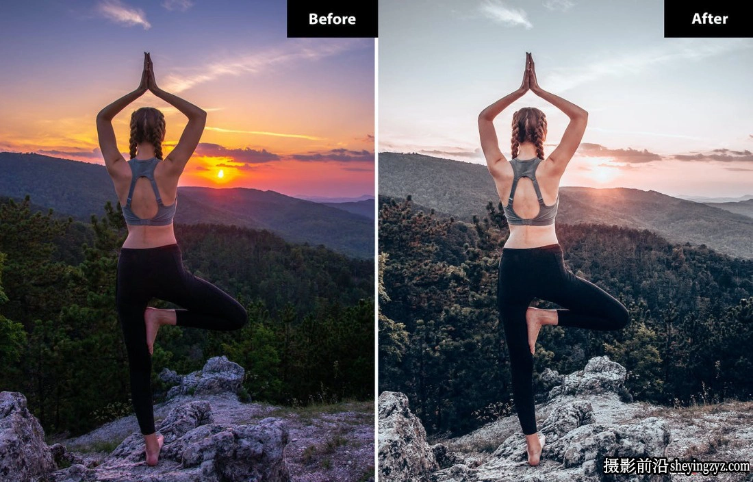 黑暗情绪色彩调色LR预设手机lr预设 Black Tones Lightroom Preset