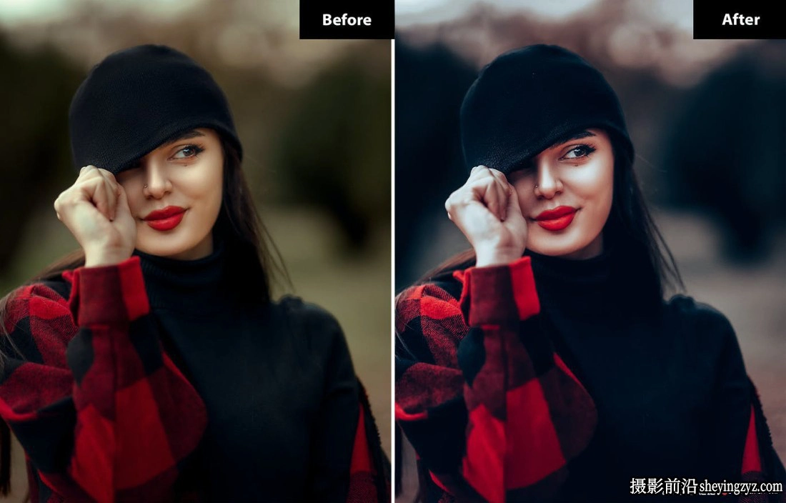 黑暗情绪色彩调色LR预设手机lr预设 Black Tones Lightroom Preset