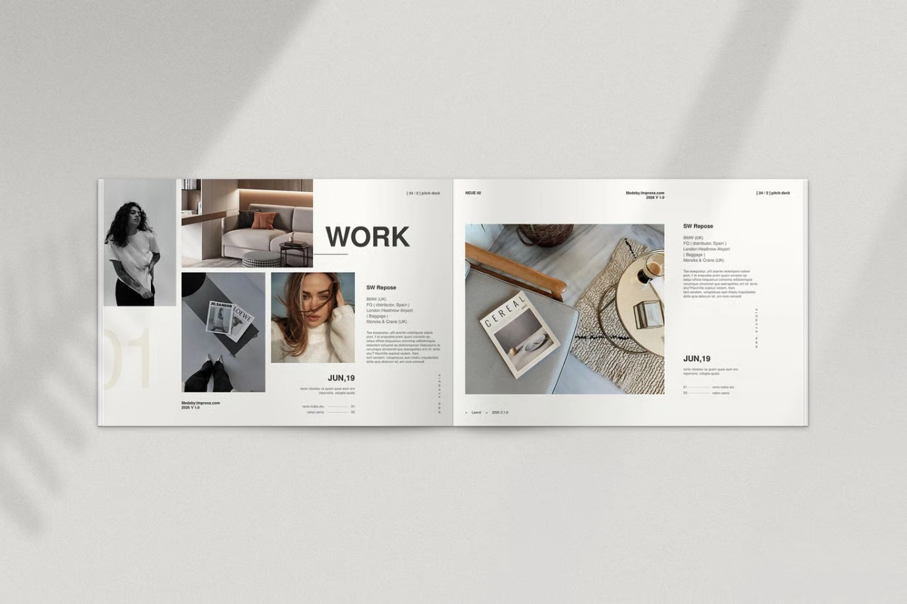 20页的时尚品牌提案InDesign模板