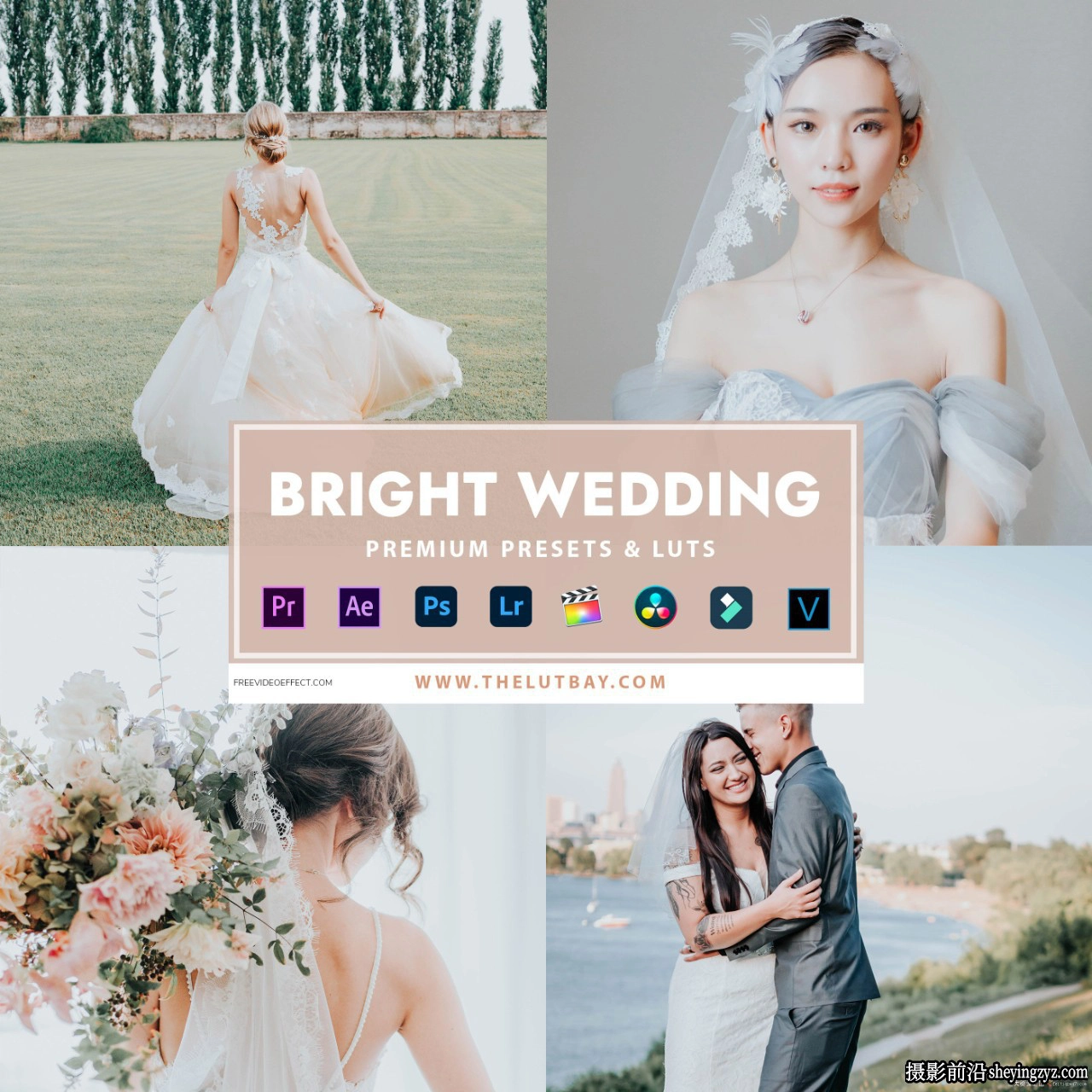 明亮通透婚礼人像调色LR/LUT预设TheLutbay-BRIGHT WEDDING PRESETS