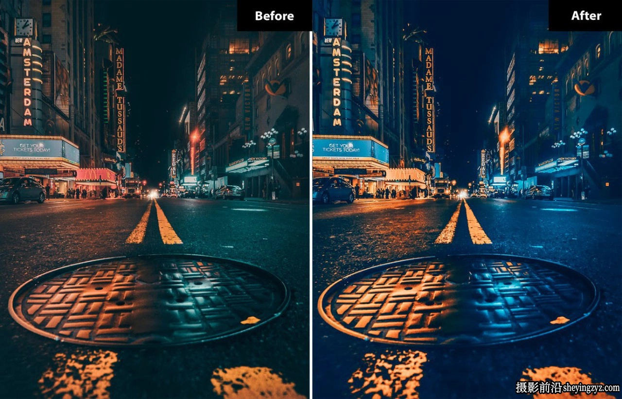 不夜城城市夜景风光人像调色LR预设 Night City Lightroom Presets