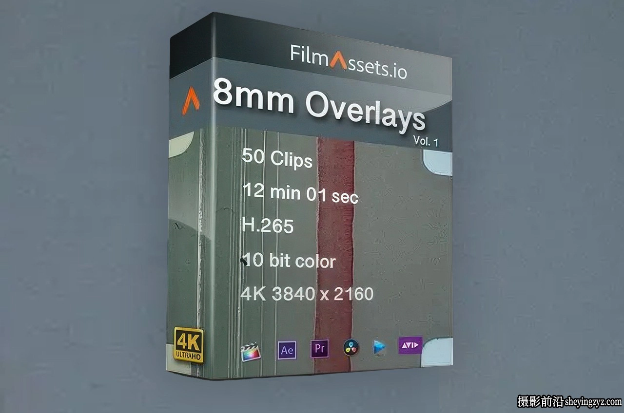 FilmAssets - 50个8毫米电影胶片叠加合成4K视频素材 第一卷.webp