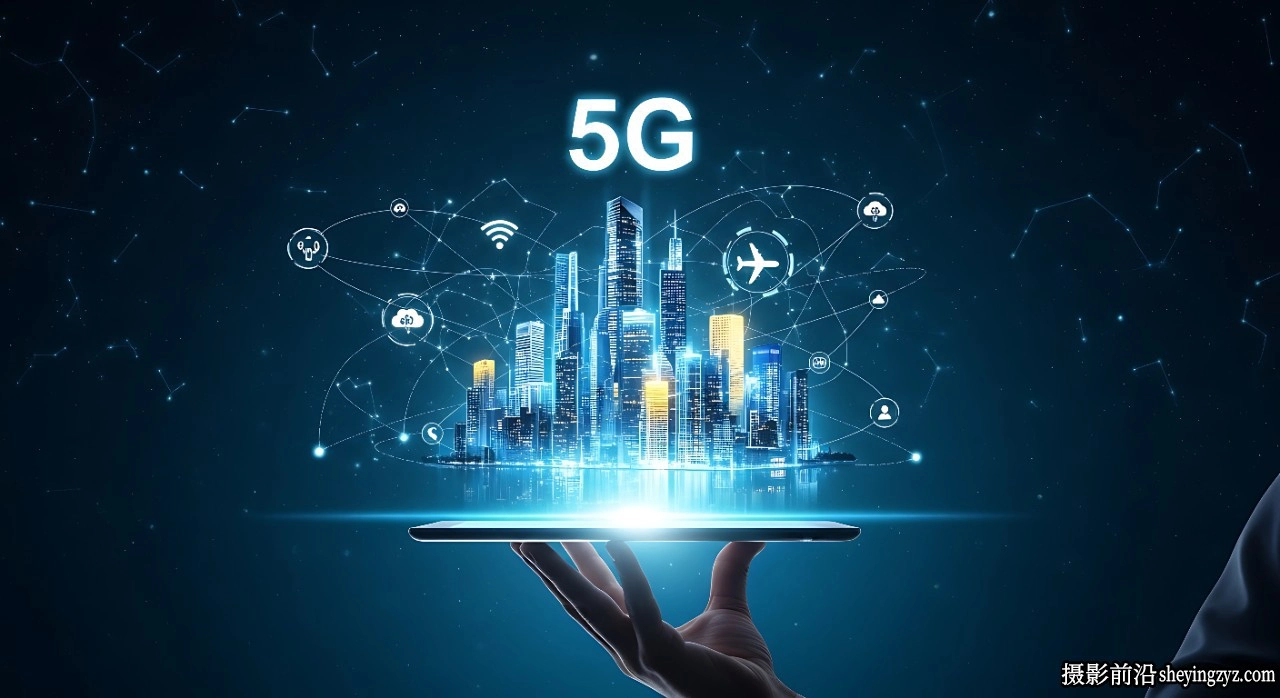 5G移动通信科技背景高清图片素材 34xJPEG