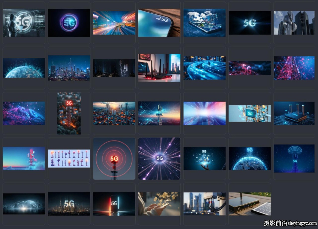 5G移动通信科技背景高清图片素材 34xJPEG