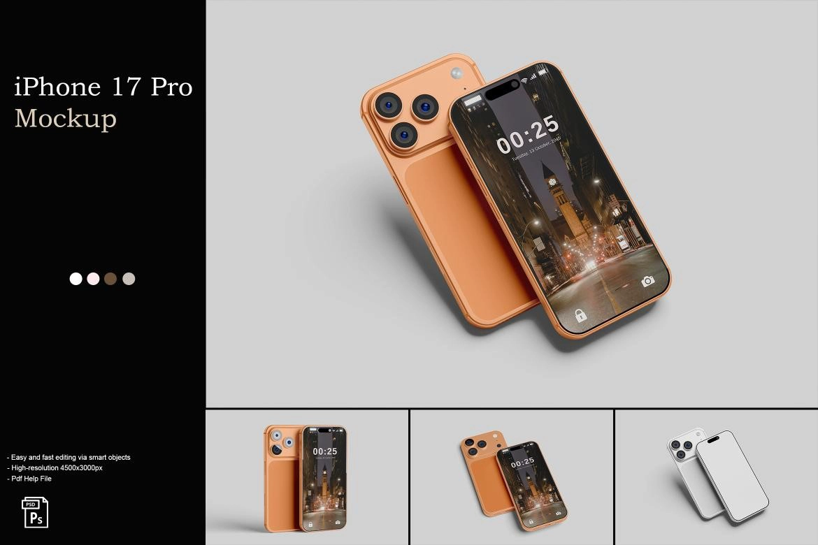 iPhone 17 Pro PS样机模型