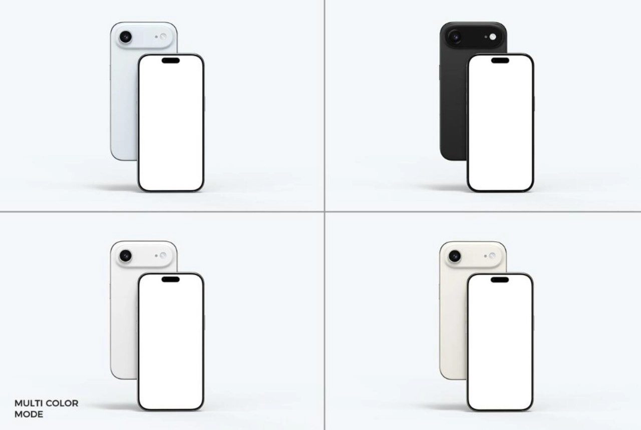 逼真的iPhone 17 Air PS样机模型合集