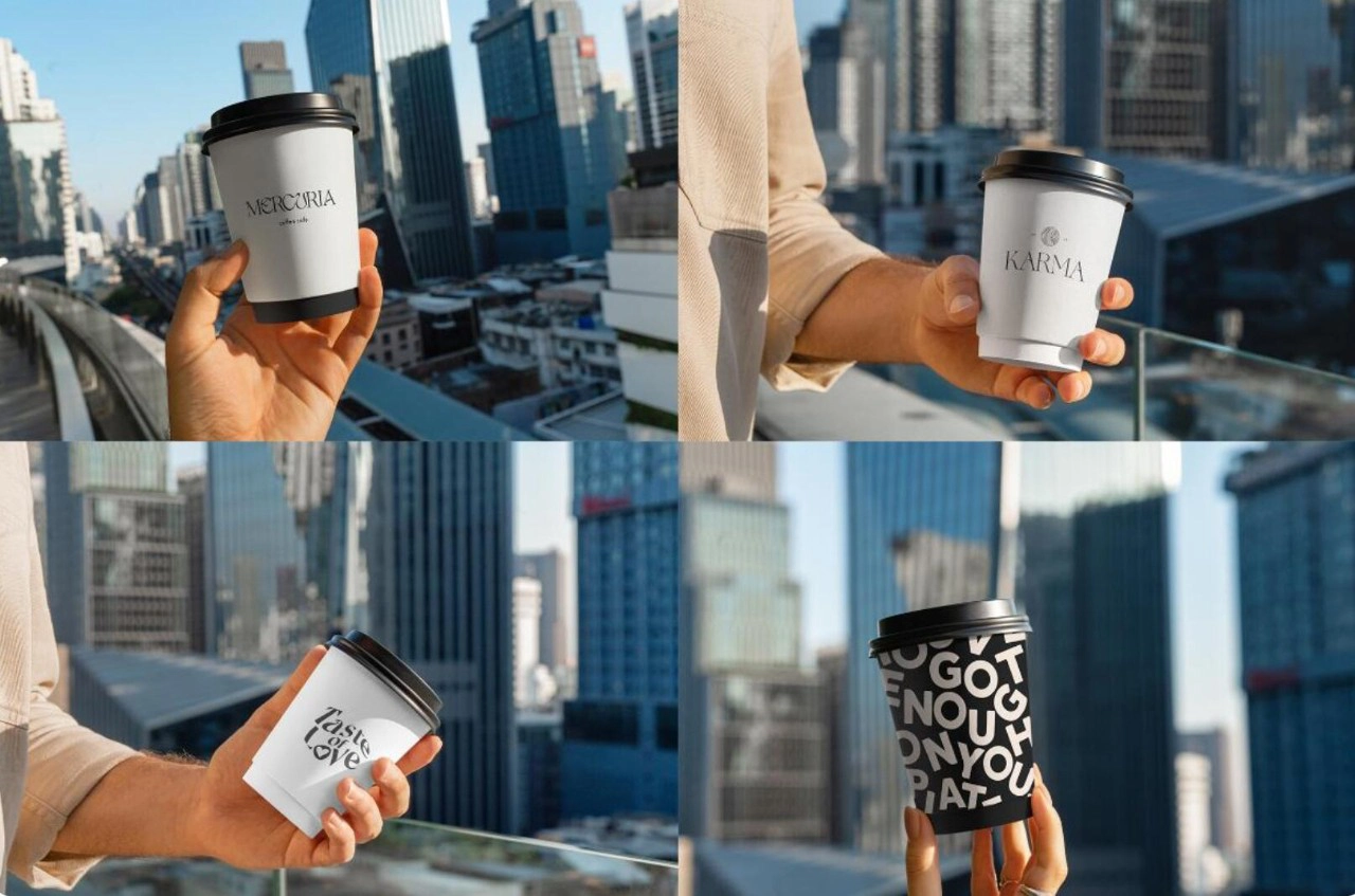 21种外带咖啡杯纸杯PS样机模型合集