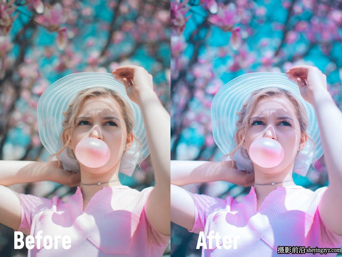 免费LR预设-棉花糖色调后期调色LR预设 Bubble Gum Lightroom Prese