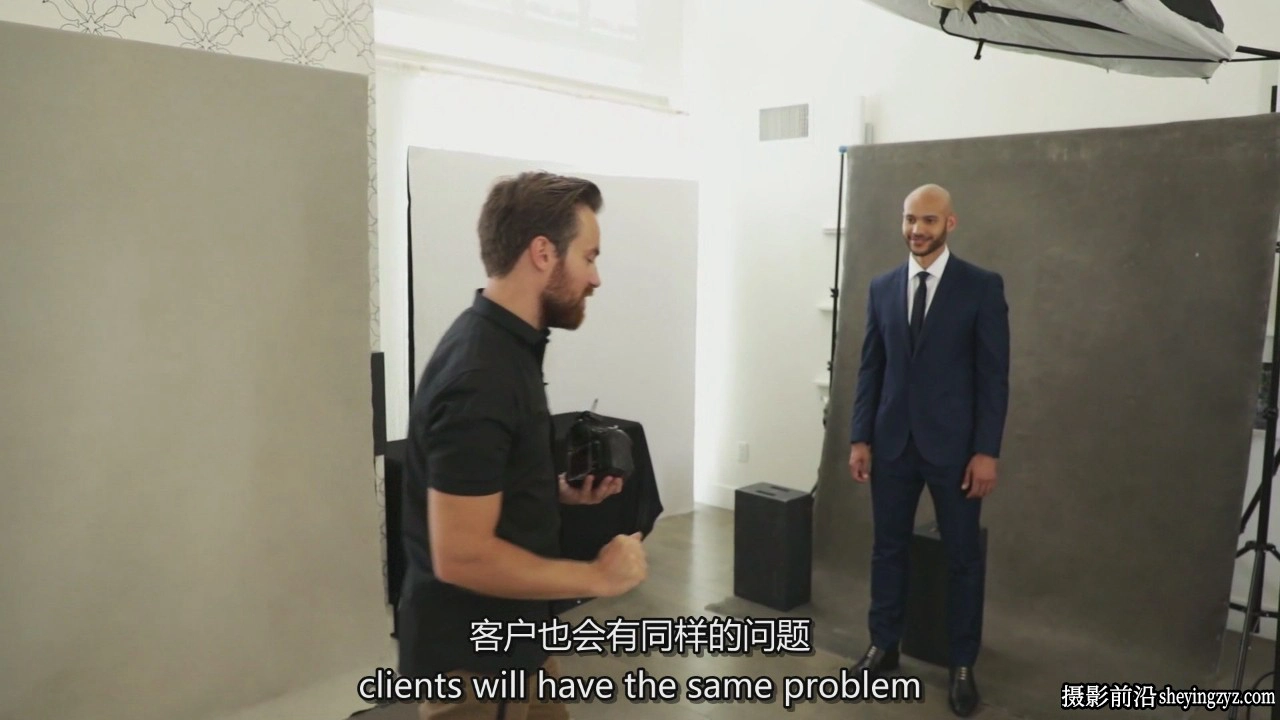 摄影师Felix Kunze企业正式肖像简单布光摄影教程-中英字幕