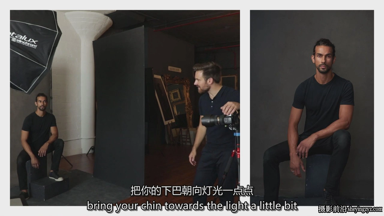 摄影师Felix Kunze标志性的两盏灯时尚人像布光教程-中英字幕