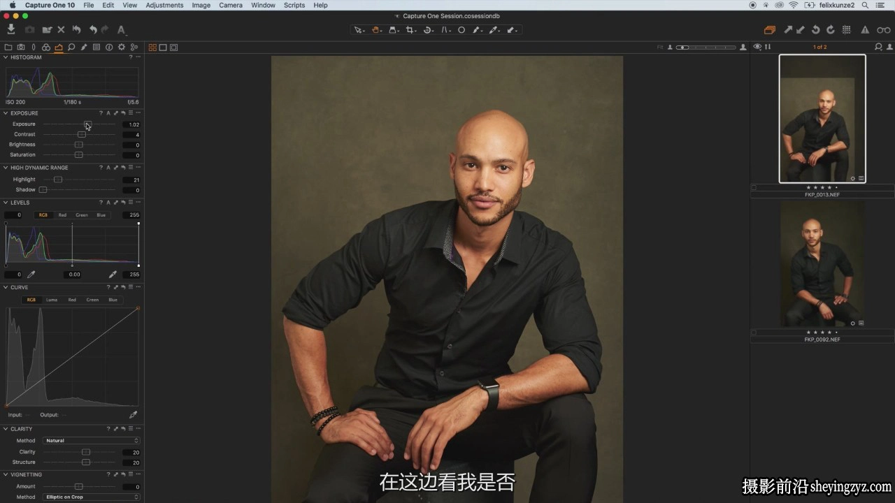 摄影师Felix Kunze小型工作室人像摄影布光设置教程-中英字幕