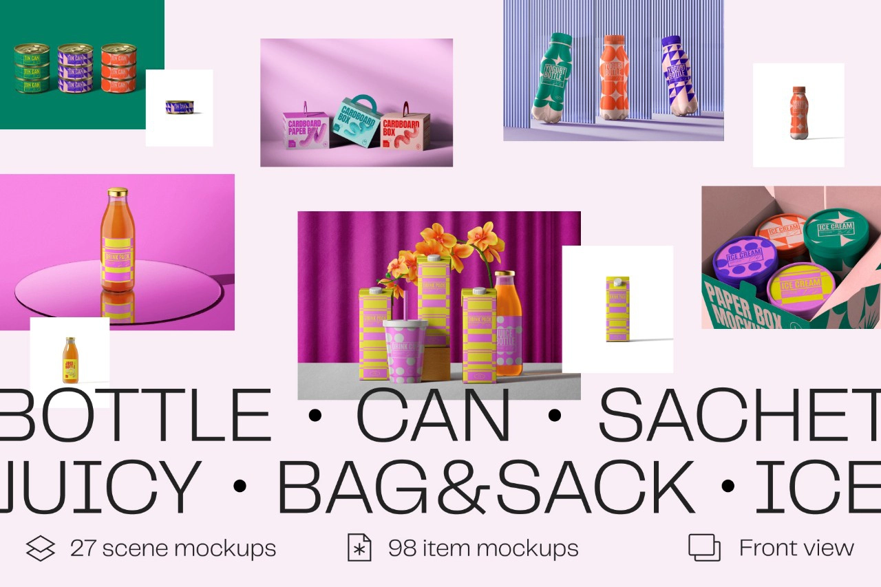 27个场景和98个包装样机模型套装 第二部分