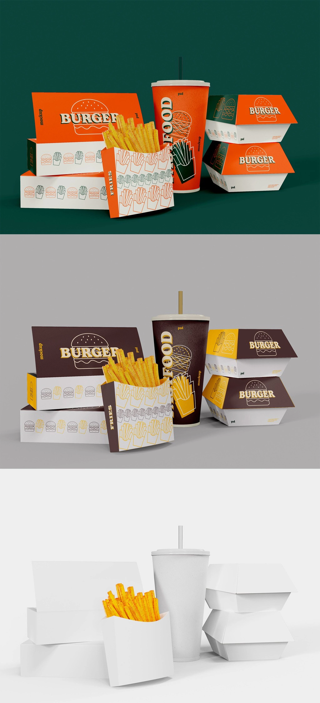 21种快餐美食与饮料产品包装模型合集 #2 21·xPSD