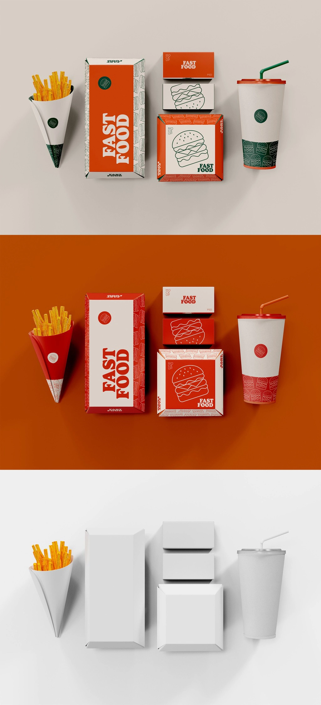21种快餐美食与饮料产品包装模型合集 #2 21·xPSD