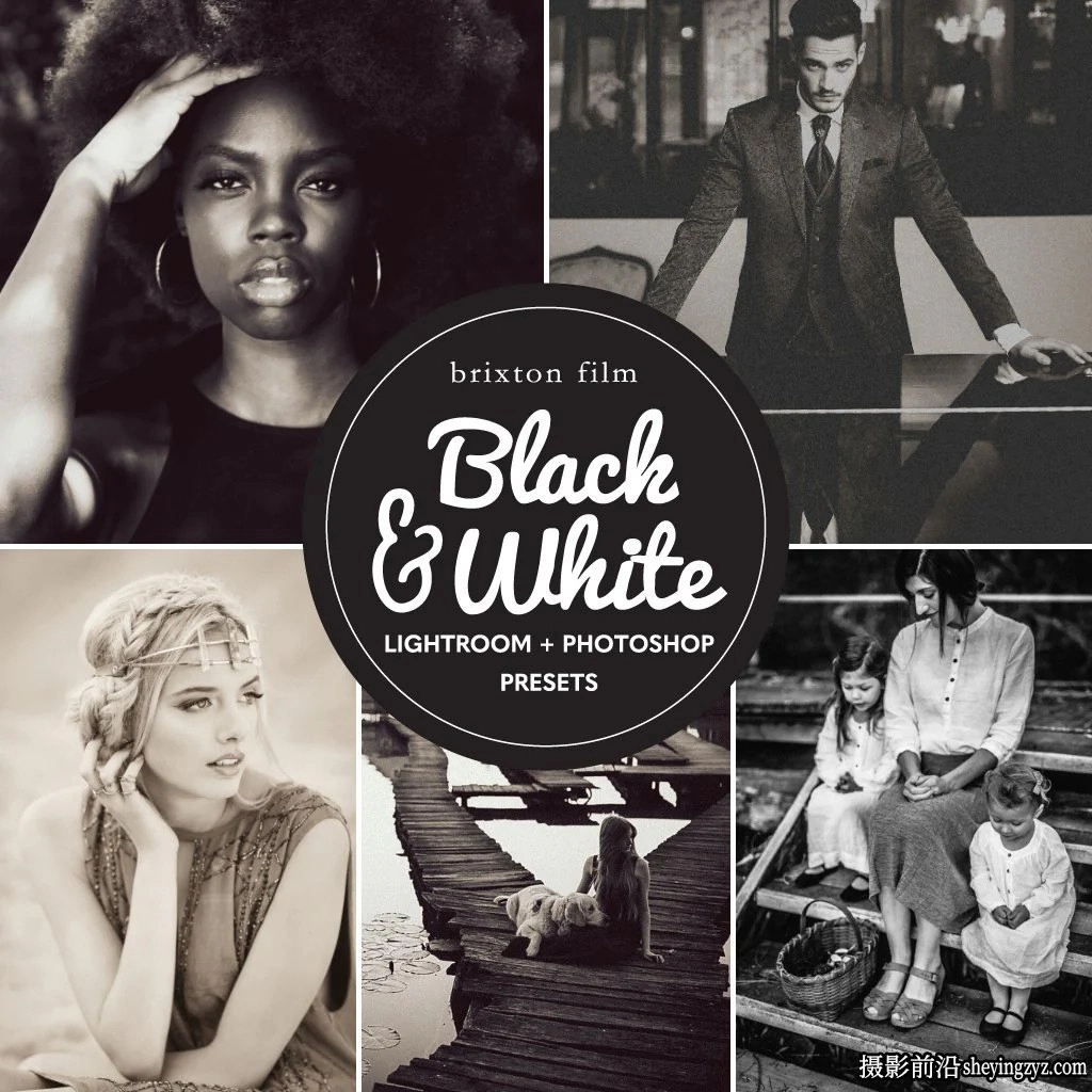 The Luxe Lens - 好莱坞黑白复古胶片LR预设Black White Presets
