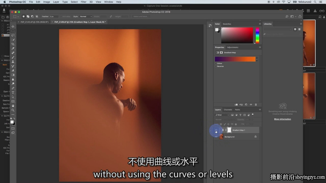 摄影师Felix Kunze两盏灯叠加光线情绪人像布光教程-中英字幕