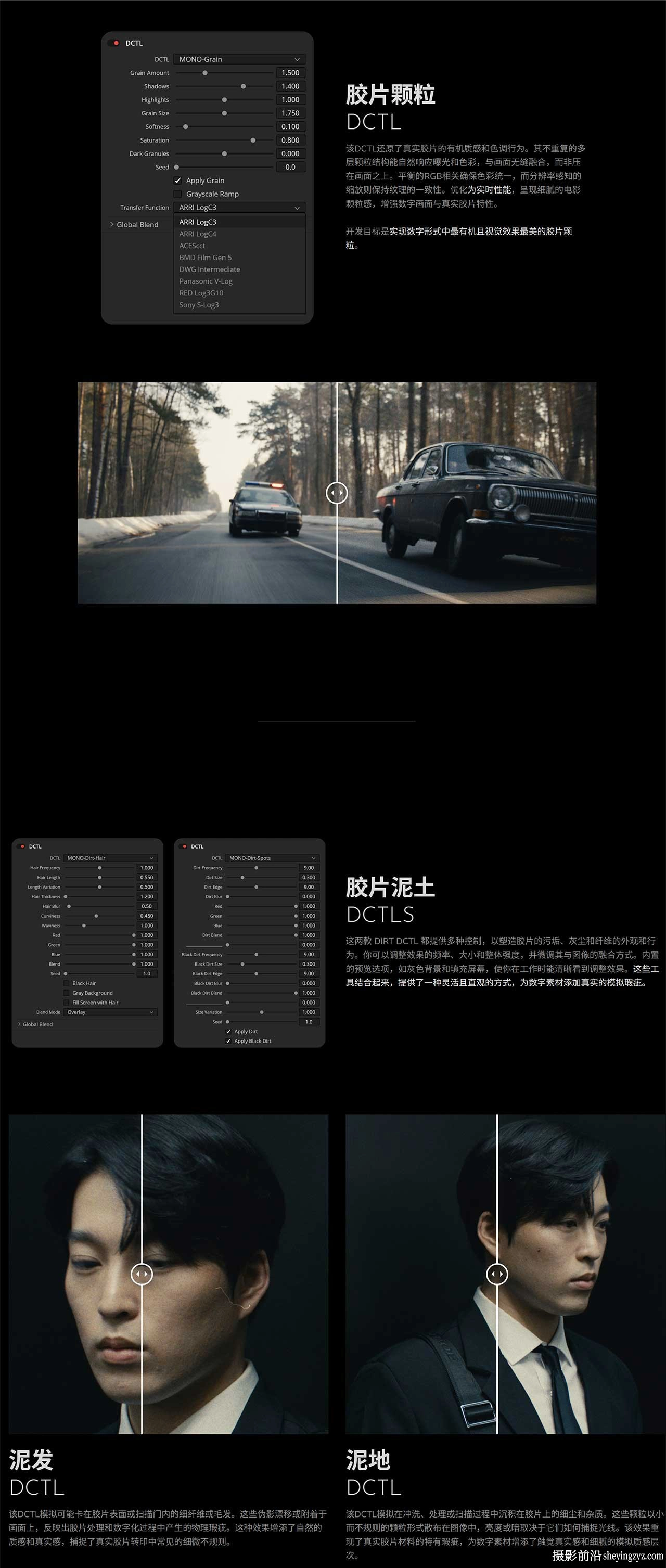 MONONODES–FILM ELEMENTS v2.0 DCTLS 真实胶片模拟DCTL达芬奇插件