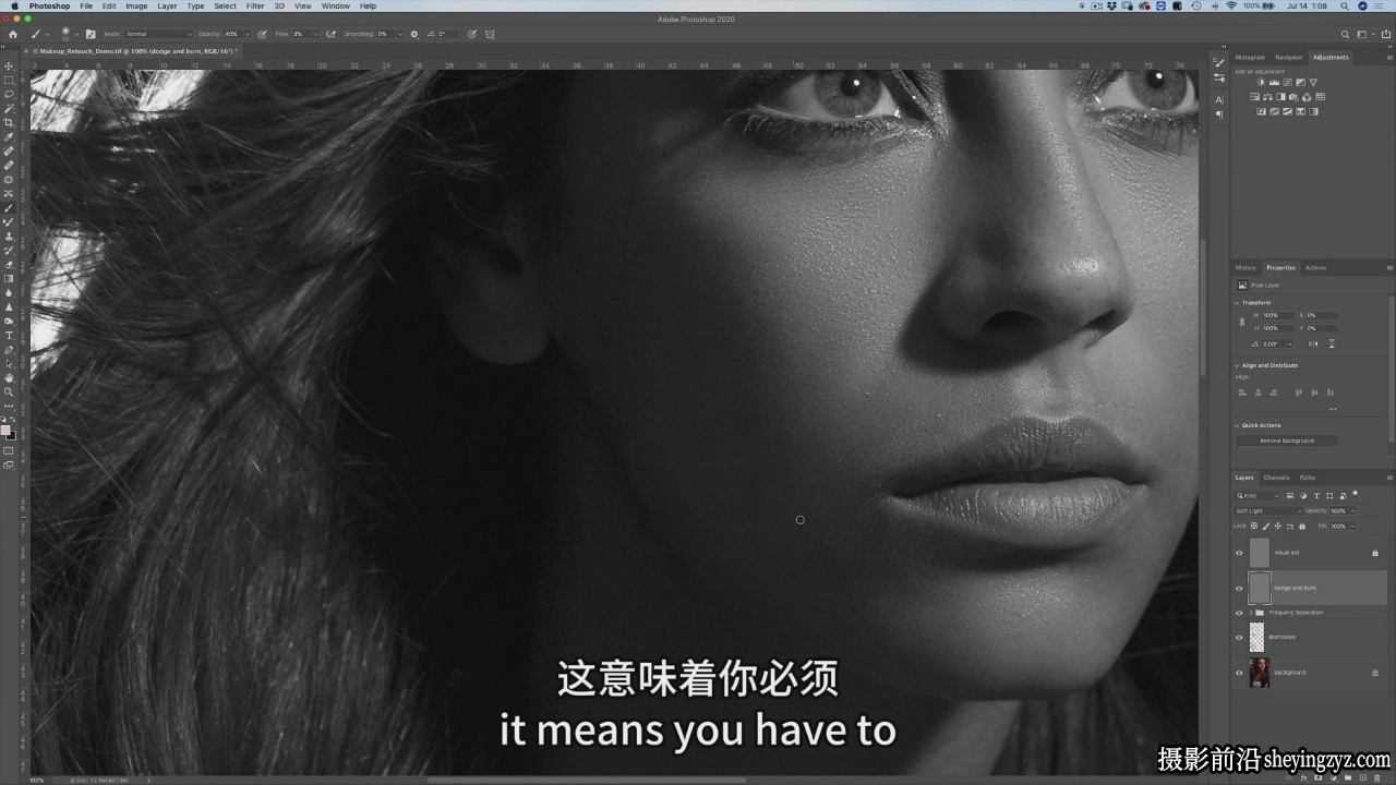 摄影师 Kristina Sherk 人像美容化妆修饰技巧摄影后期教程-中英字幕