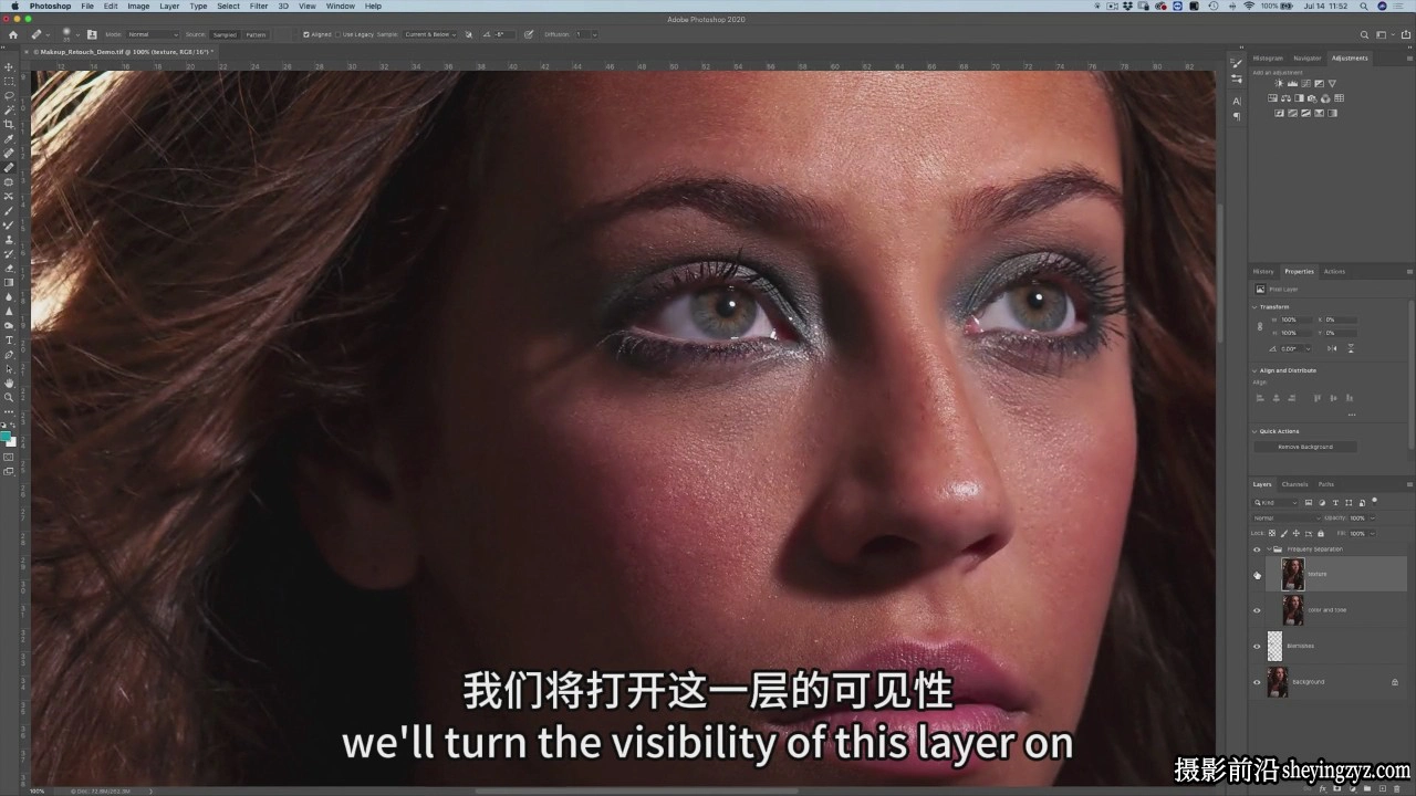 摄影师 Kristina Sherk 人像美容化妆修饰技巧摄影后期教程-中英字幕