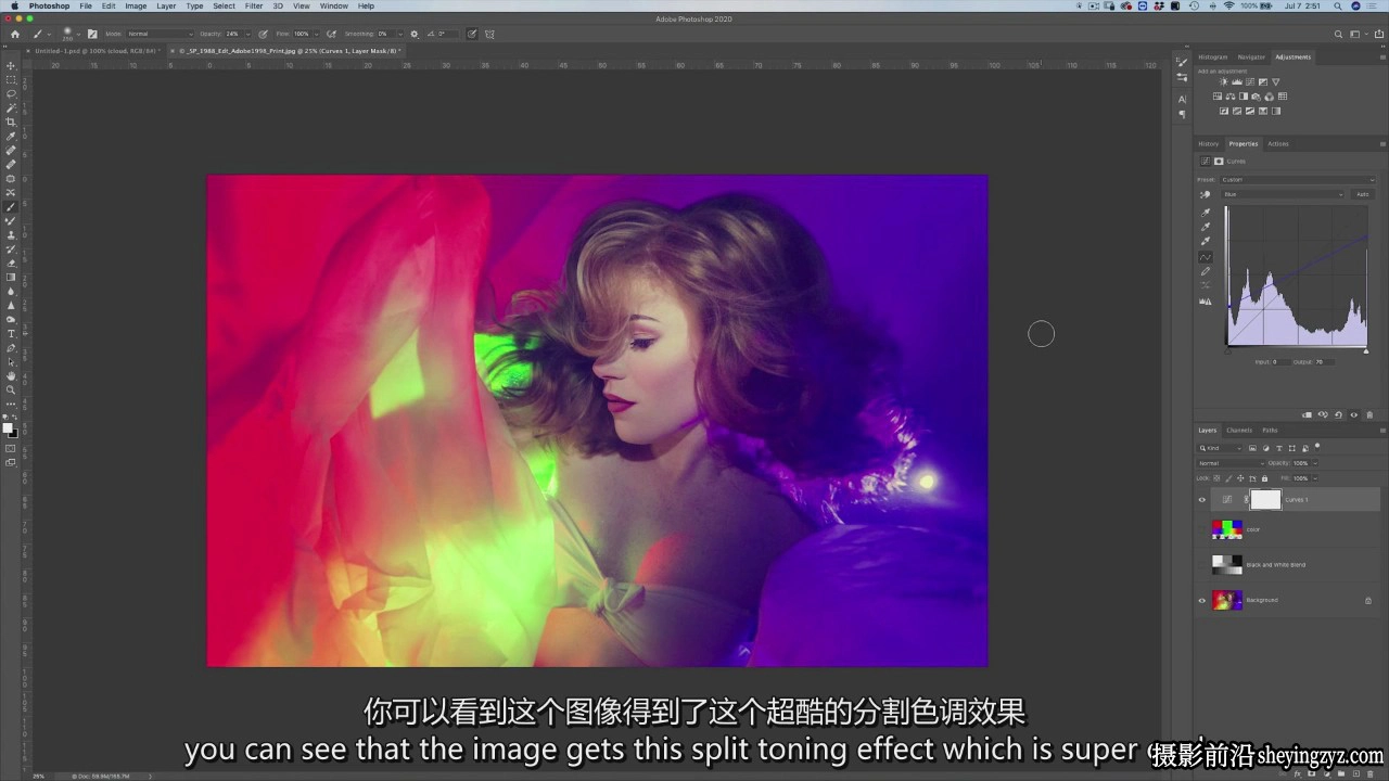 摄影师 Kristina Sherk 掌握精通Photoshop图层大师班教程-中英字幕