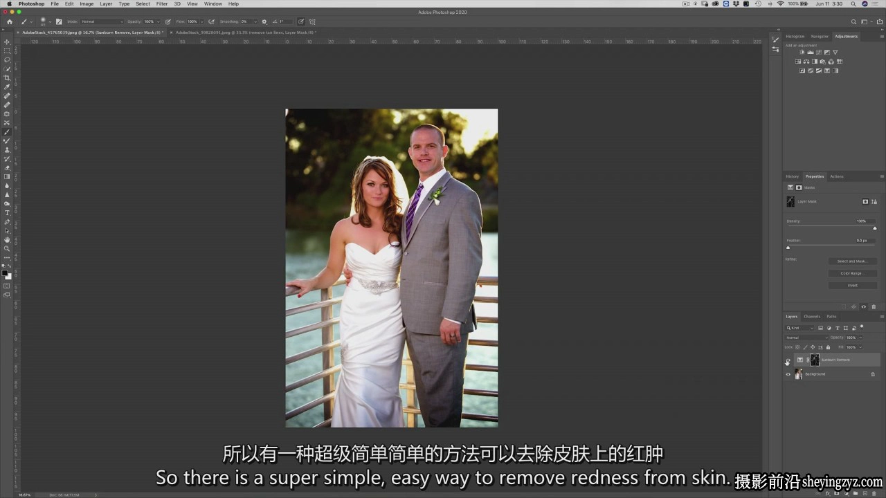 摄影师Kristina Sherk 婚礼人像摄影后期修图技巧教程-中英字幕
