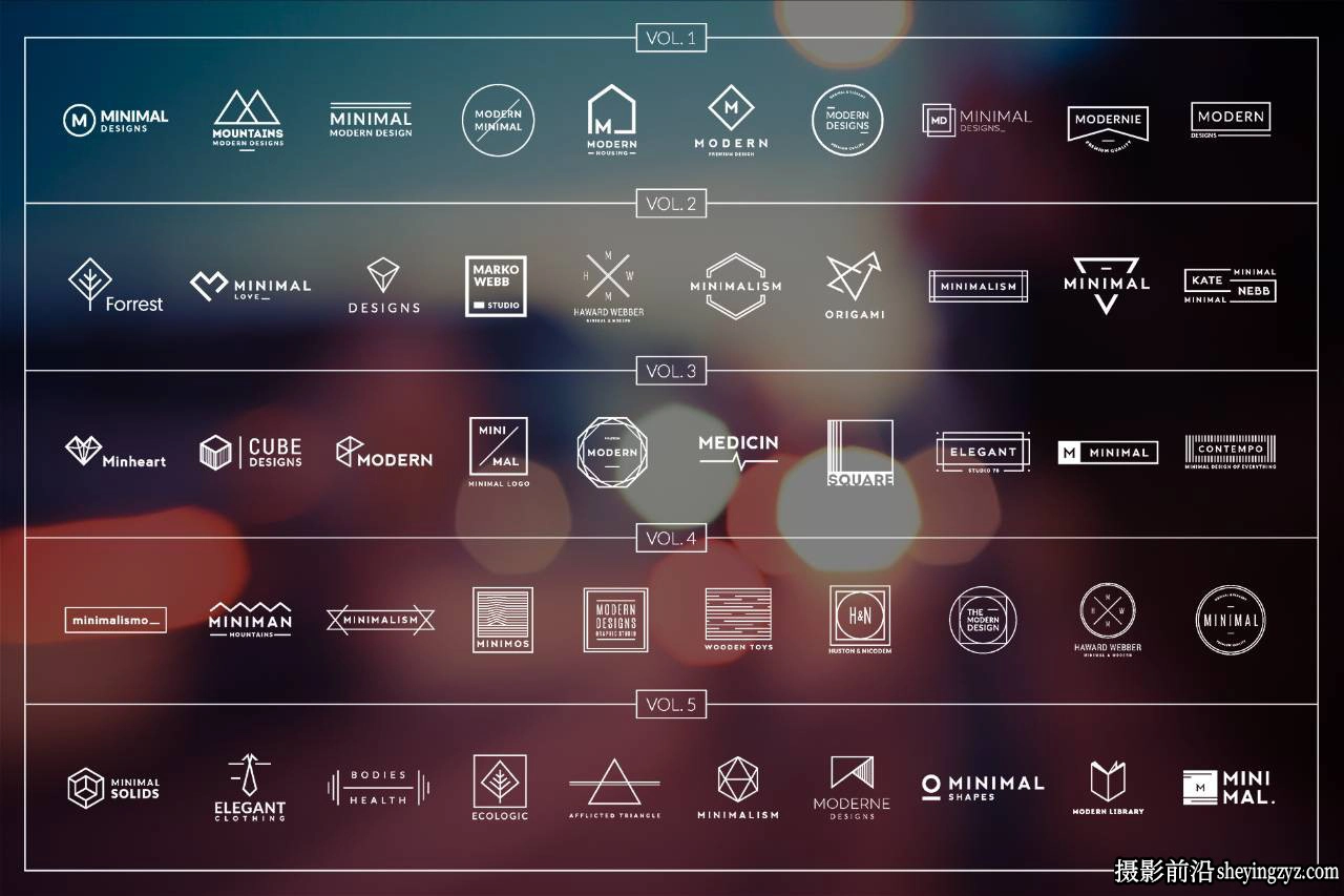 200个极简主义现代标志LOGO矢量素材合集