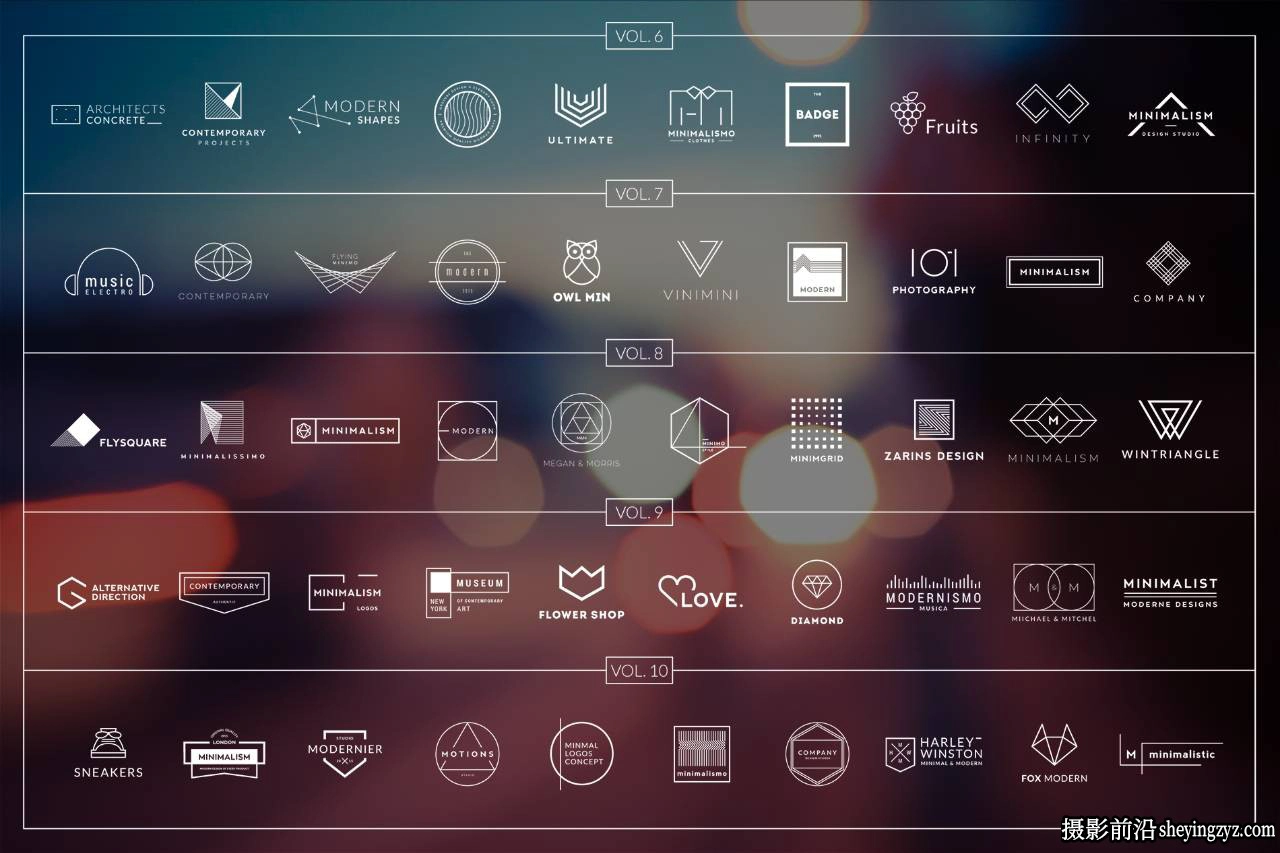 200个极简主义现代标志LOGO矢量素材合集