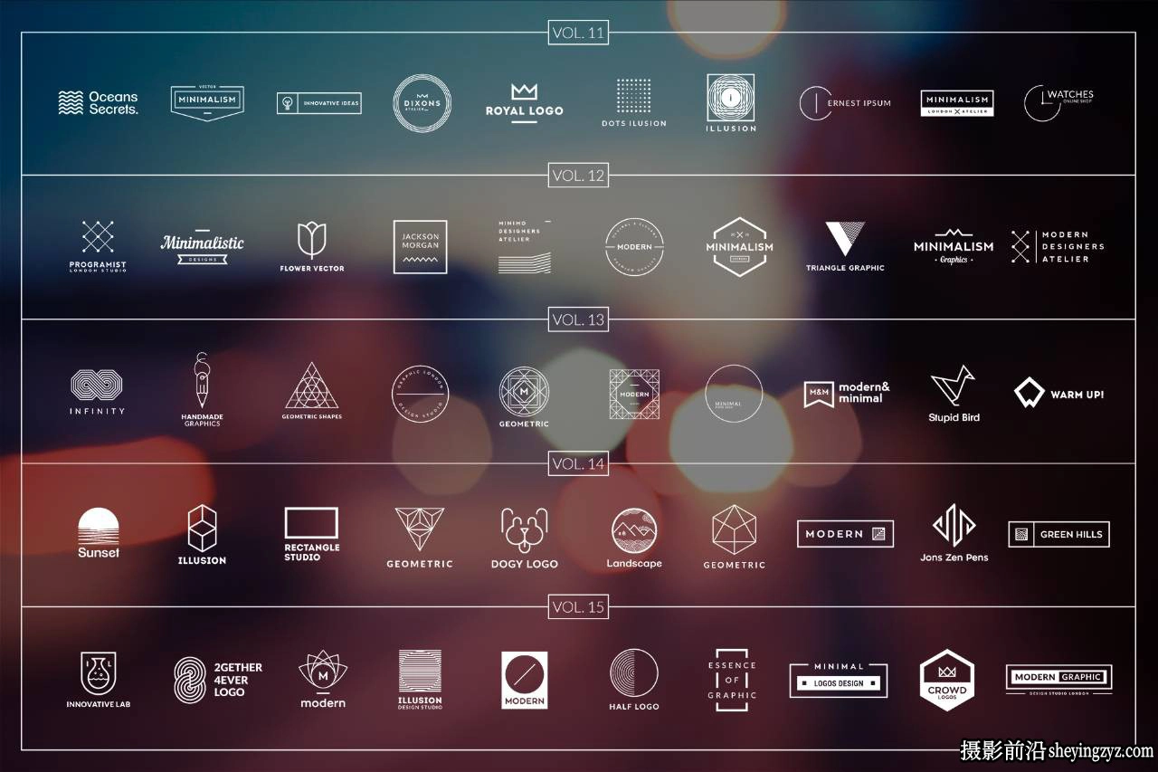 200个极简主义现代标志LOGO矢量素材合集