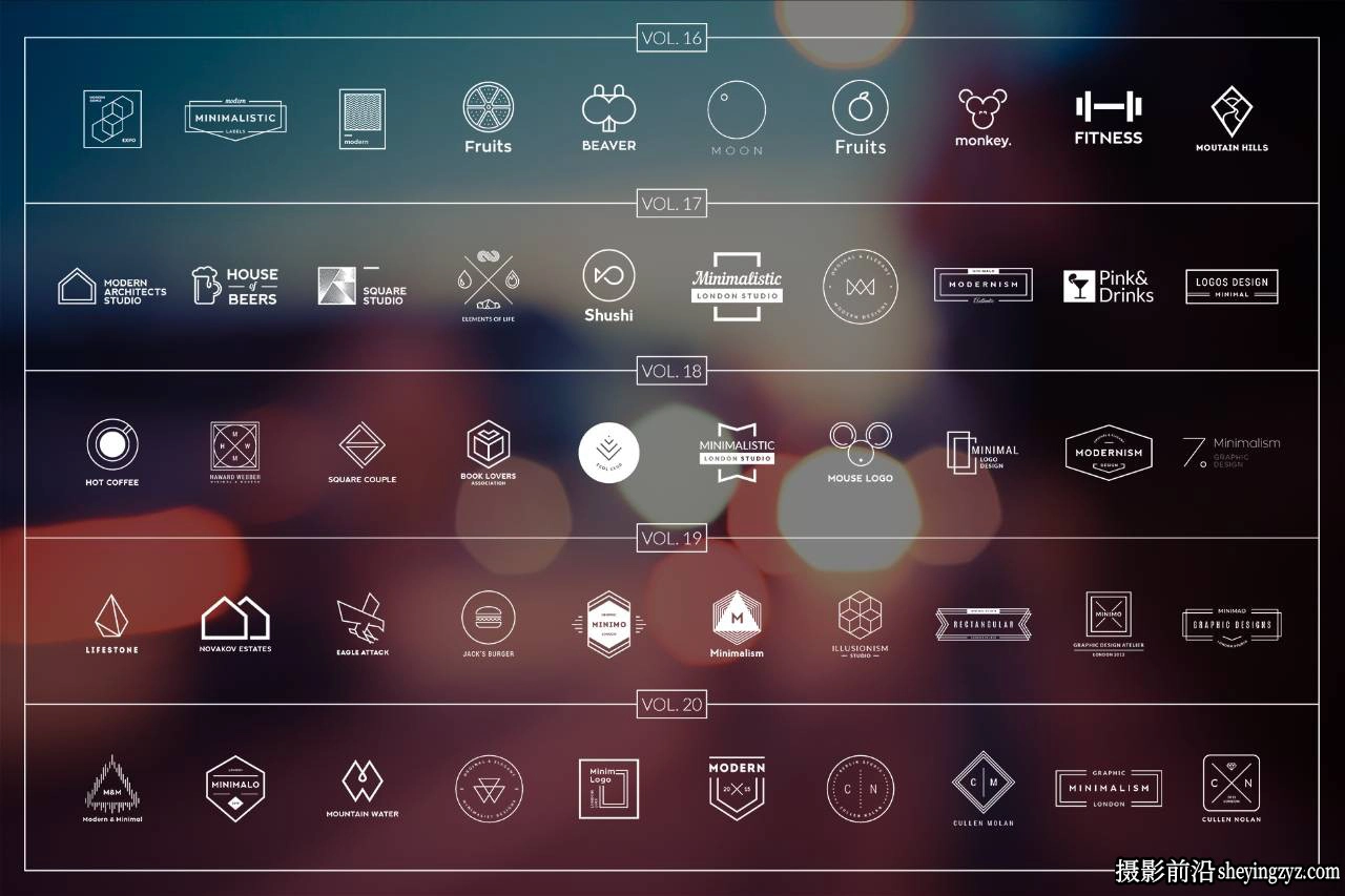 200个极简主义现代标志LOGO矢量素材合集
