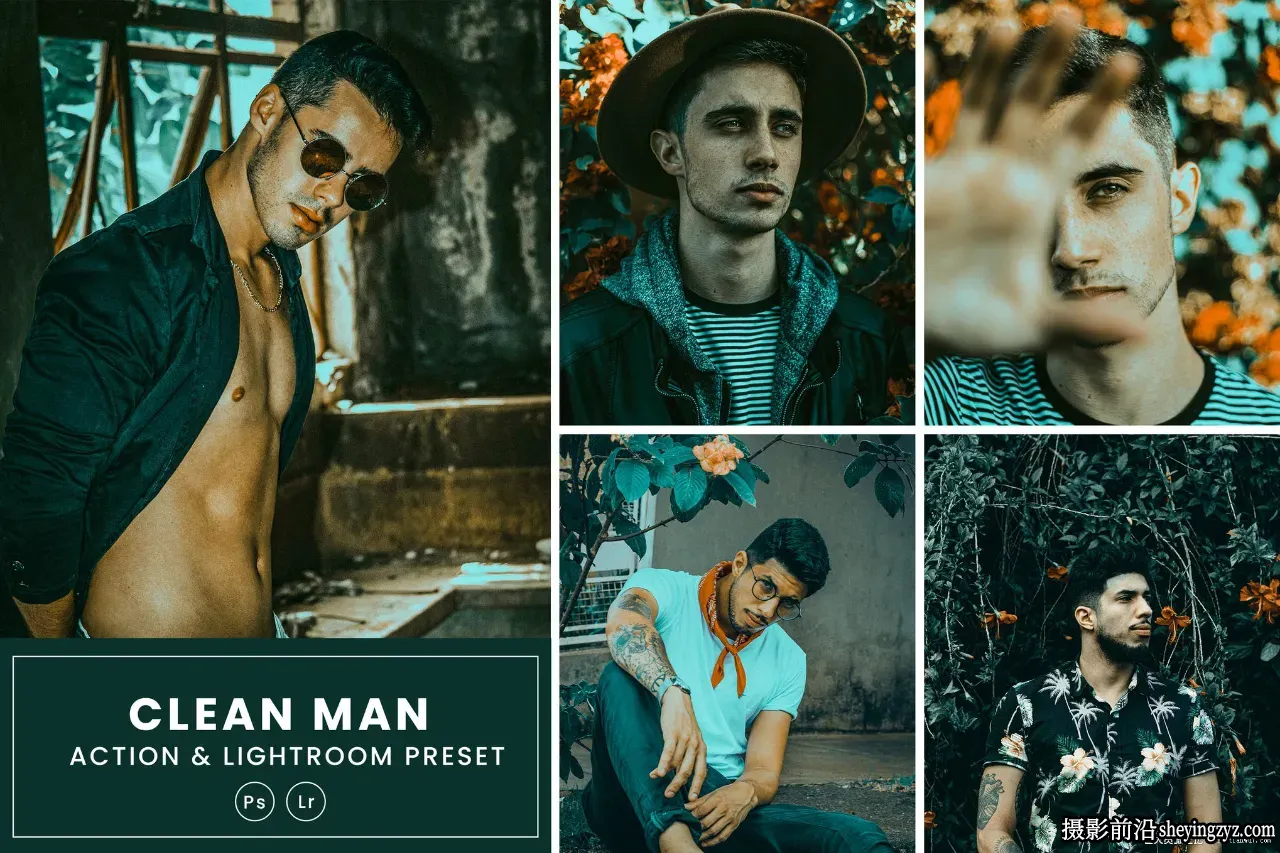 型男电影人像摄影LR调色滤镜 Clean Man Portrait Lightrom Preset