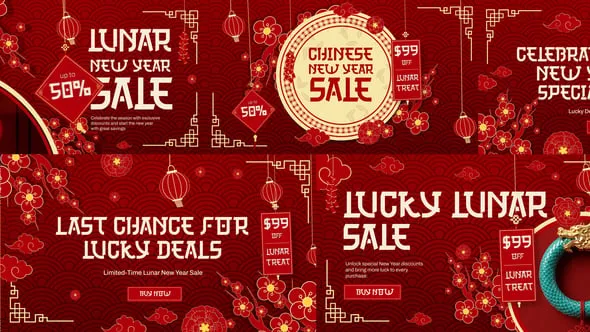 AE促销模板-中国新年促销片头模板- Chinese New Year Sale Promo