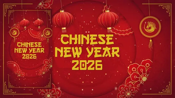 AE片头模板-2026年农历新年片头模板 Chinese New Year 2026