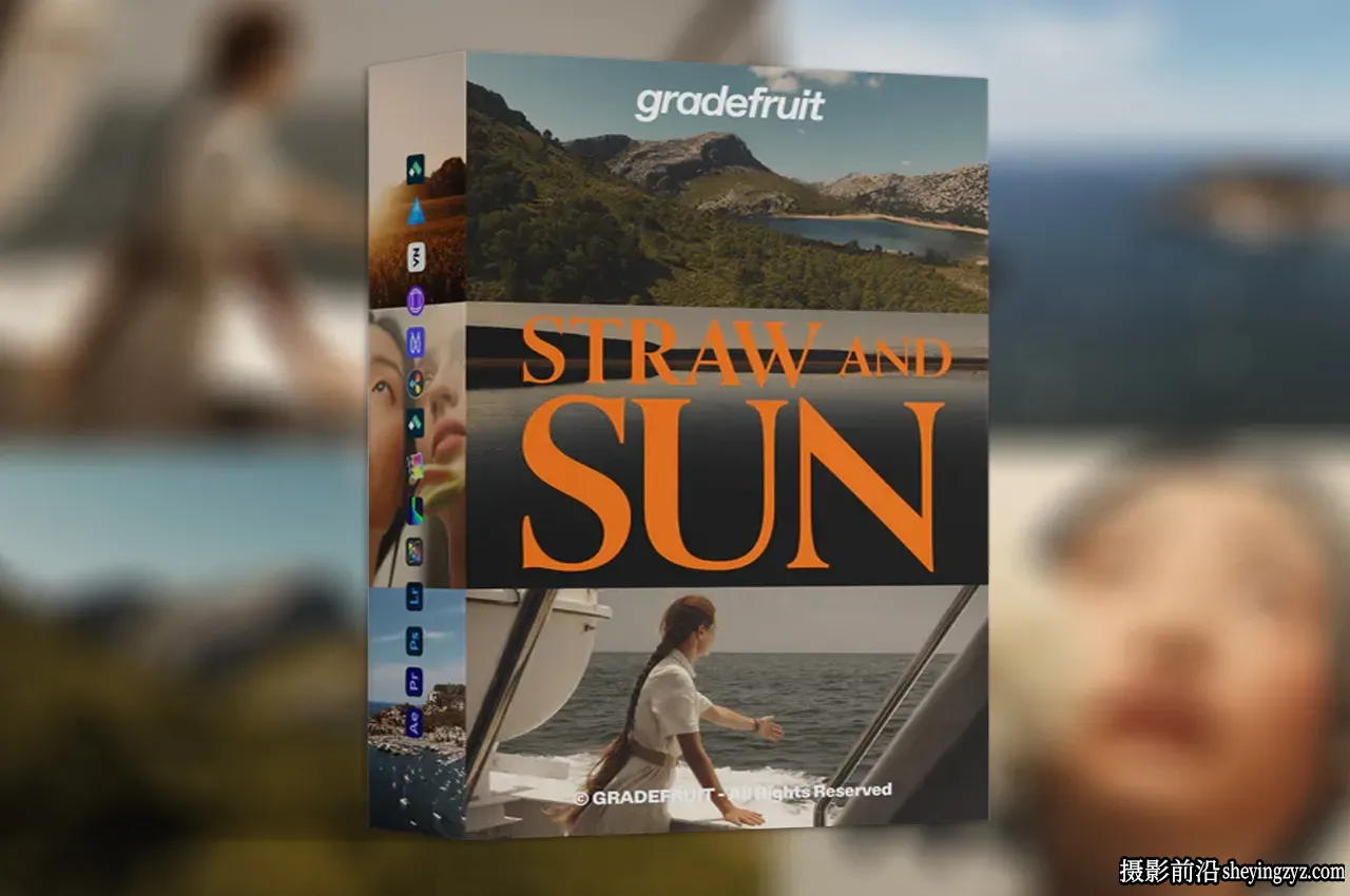 金色温暖户外场景电影LUT调色预设GradeFruit - Straw and Sun LUTs
