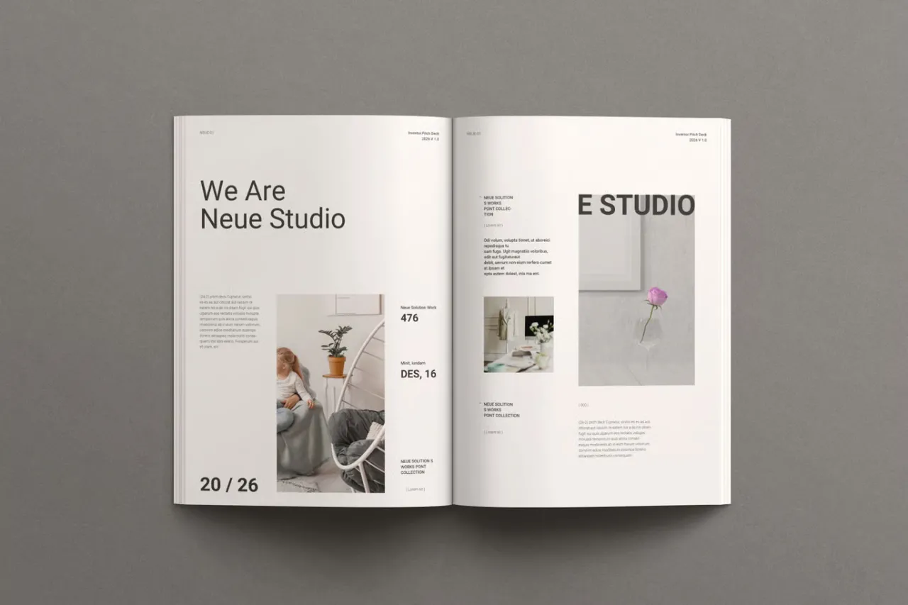 商业公司产品提案排版布局设计InDesign模板