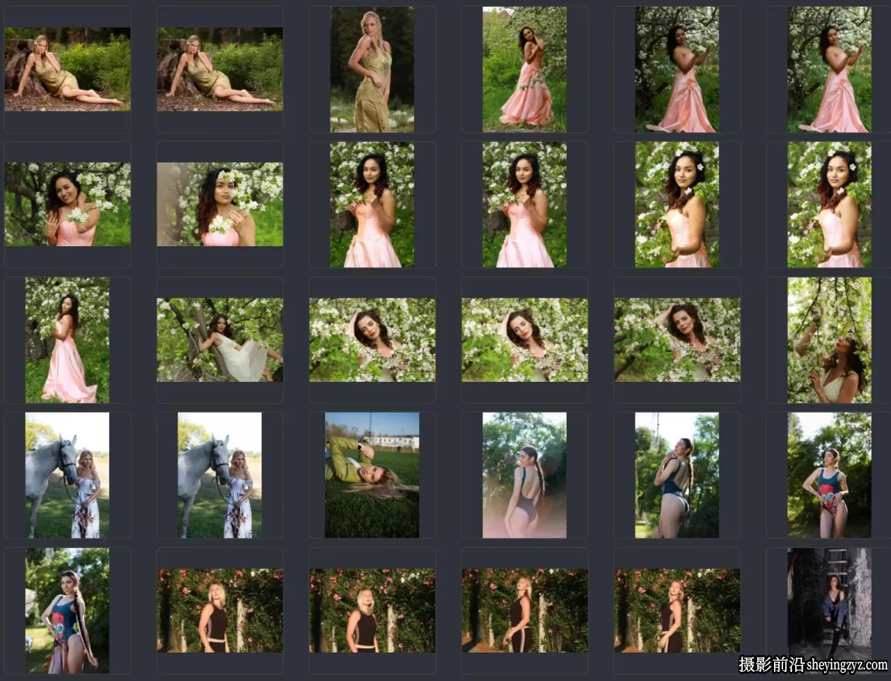 美女人像RAW原图-25张户外美女人像摄影RAW原图练习素材